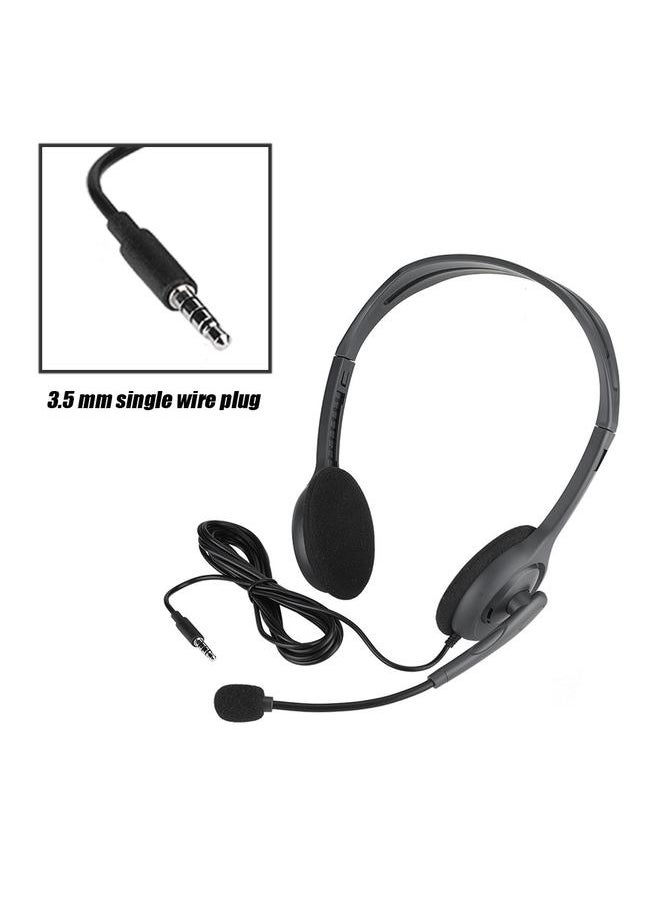 Thoraya Head-mounted Multi-Device Stereo Computer Headphone 3.5 mm single wire plug Headset  - Image 4