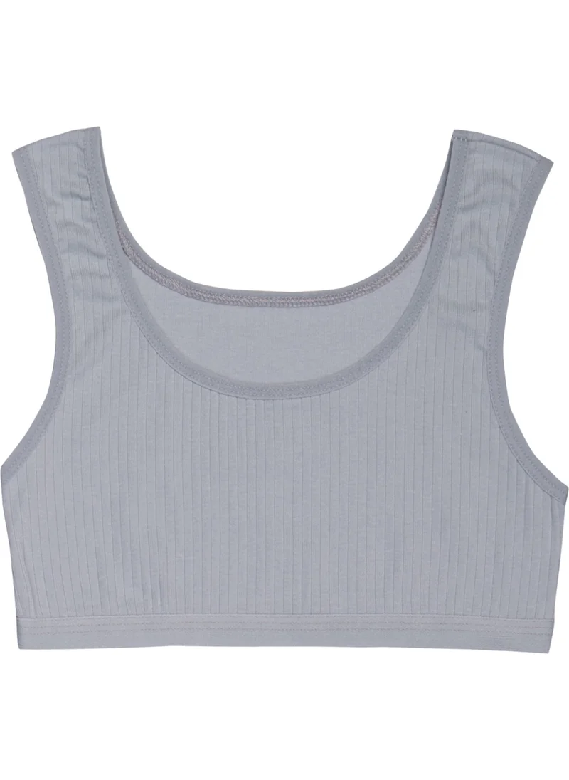 Happyfox Cotton Ribbed Young Girl's Bra Set of 5 Lycra Wide Strap Undershirt