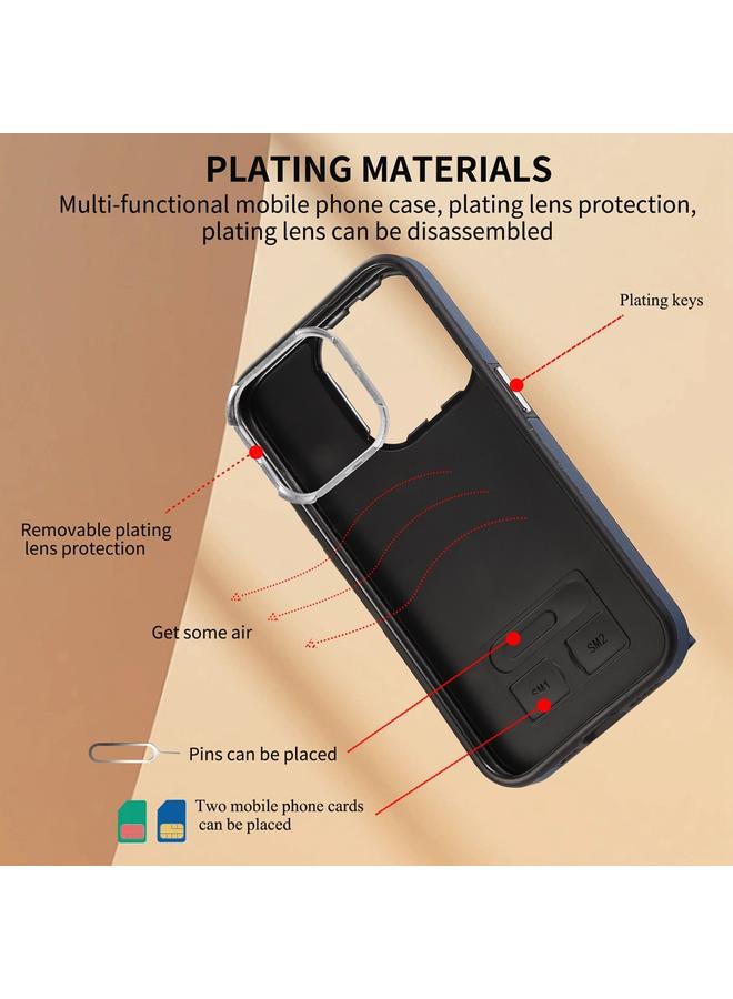 erorex Case For iPhone 15 Pro Max Brushed Texture Wallet Ring Holder Phone Case - Image 4