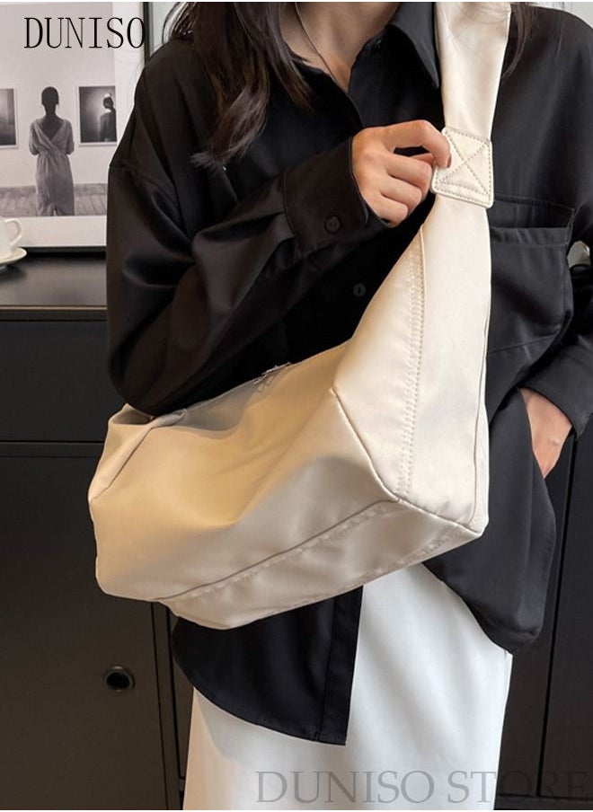 DUNISO - Women's Shoulder Tote Bag Canvas Handbag For Women Large Capacity Crossbody Bag Fashionable Travel Messenger Shoulder Bag For Ladies Girls College Students - Image 1