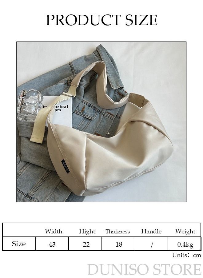 DUNISO - Women's Shoulder Tote Bag Canvas Handbag For Women Large Capacity Crossbody Bag Fashionable Travel Messenger Shoulder Bag For Ladies Girls College Students - Image 1
