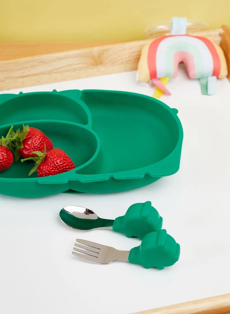 Aish Amini Kids Hippo Plate With Cutlery Set