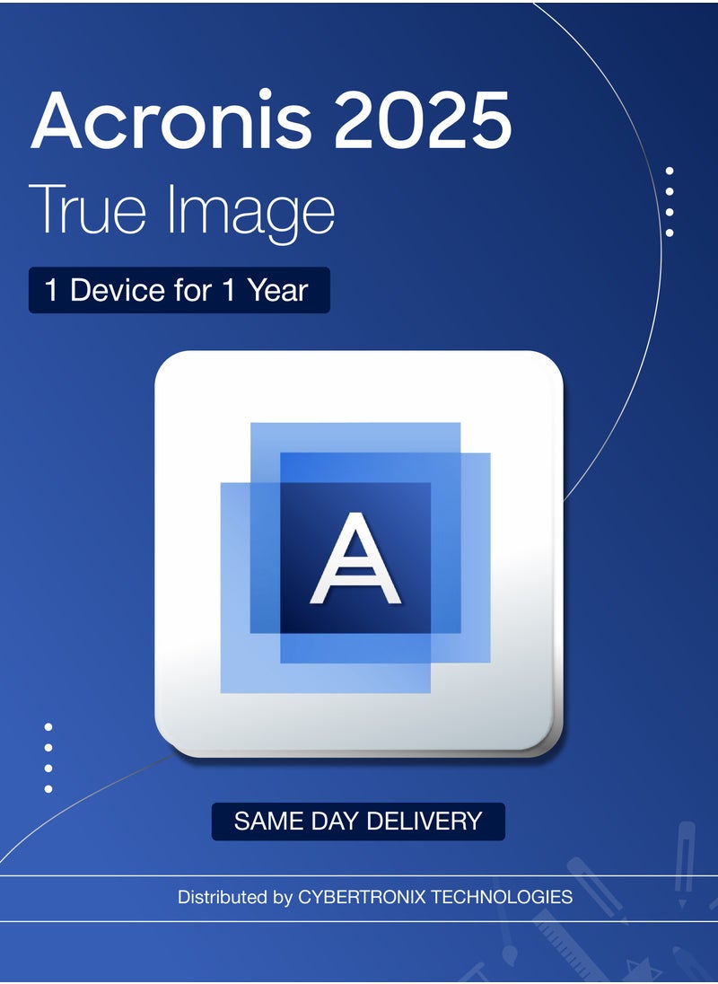 Acronis  - Acronis True Image 2025 Key | Subscription for 1 Year-1 Device | Digital License | SAME DAY DELIVERY - Image 1