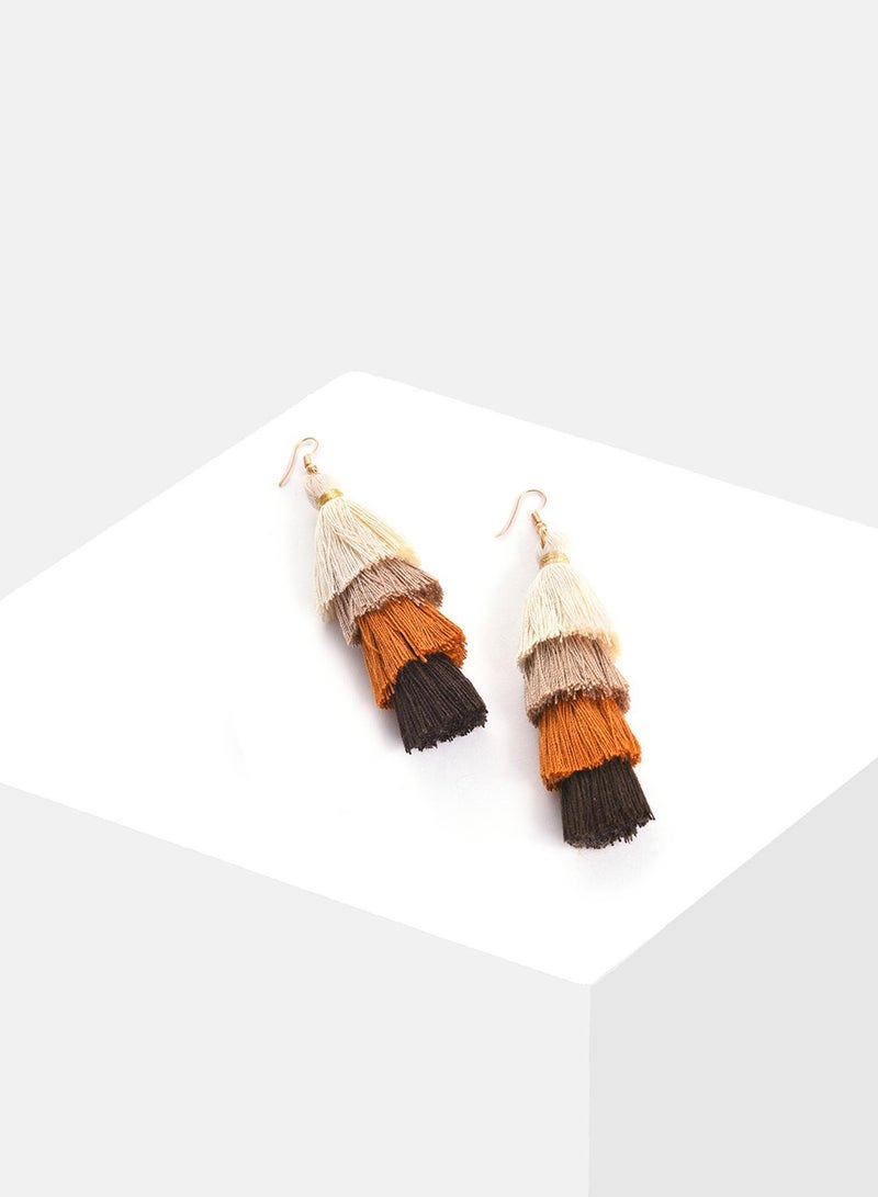 SOHI Block Tassel Artificial Drop Earring Jewellery - Image 1