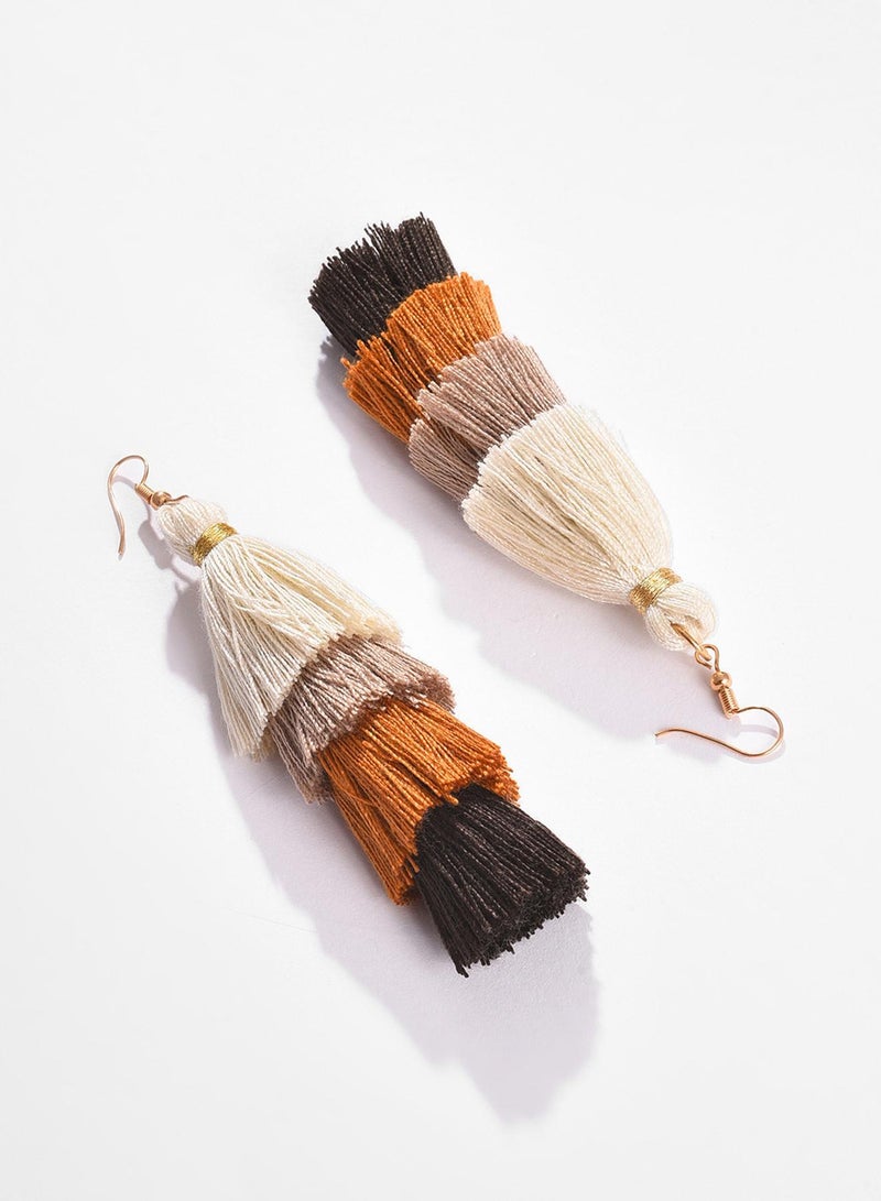 SOHI Block Tassel Artificial Drop Earring Jewellery - Image 2