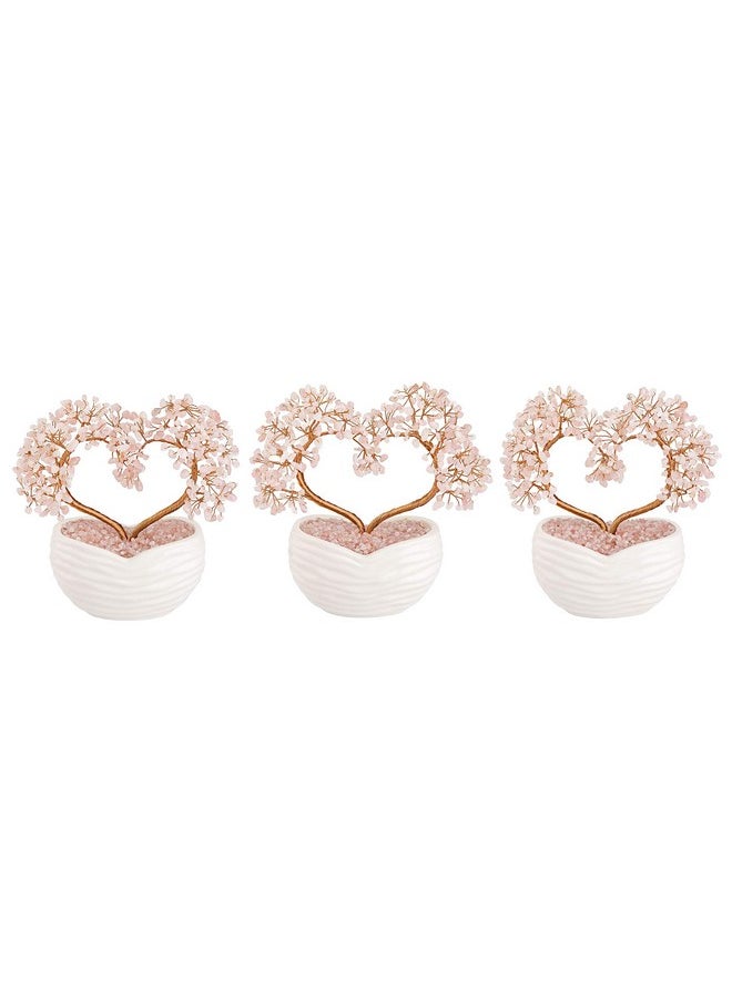 Jovivi Rose Quartz Crystal Heart Money Tree Healing Gemstone Bonsai Tree For Wedding Ceremony Reiki Balancing Energy Meditation Feng Shui Wealth & Good Luck Home Indoor Office Decor 7.878.26  - Image 4