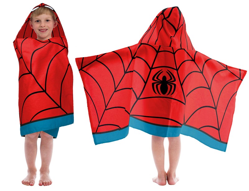 Jay Franco Kids Hooded Towel Avengers - Spiderman Red - Image 2