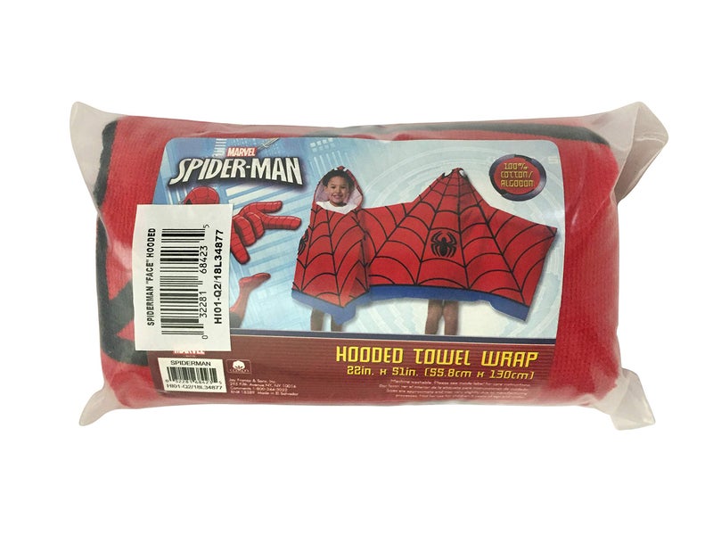 Jay Franco Kids Hooded Towel Avengers - Spiderman Red - Image 4