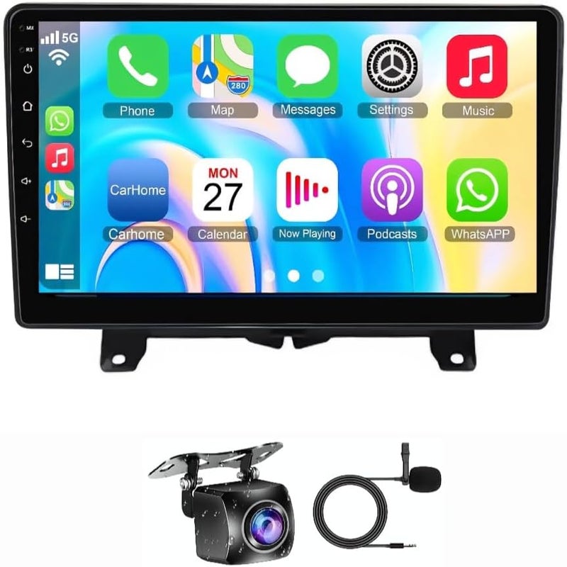 Vierex Android Car Stereo for Range Rover 2005-2009, Wireless CarPlay, Android Auto, GPS Navigation, BT,DSP,WIFI, HD Backup Camera (8GB RAM 128GB ROM Carplay) - Image 1