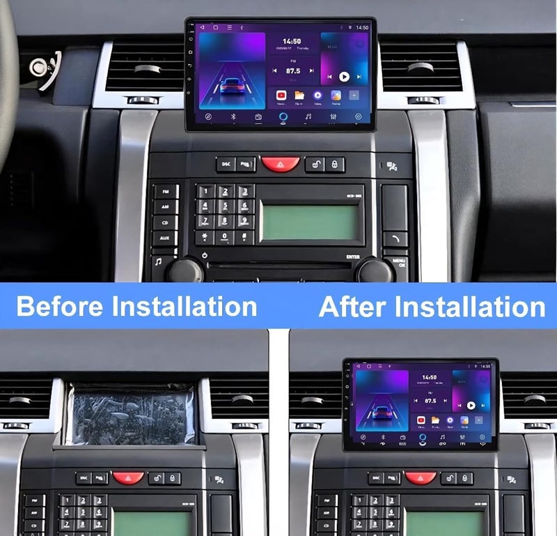 Vierex Android Car Stereo for Range Rover 2005-2009, Wireless CarPlay, Android Auto, GPS Navigation, BT,DSP,WIFI, HD Backup Camera (8GB RAM 128GB ROM Carplay) - Image 2