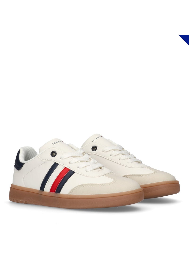 TOMMY HILFIGER - Kids Lace Up Low Top Sneakers - Image 1