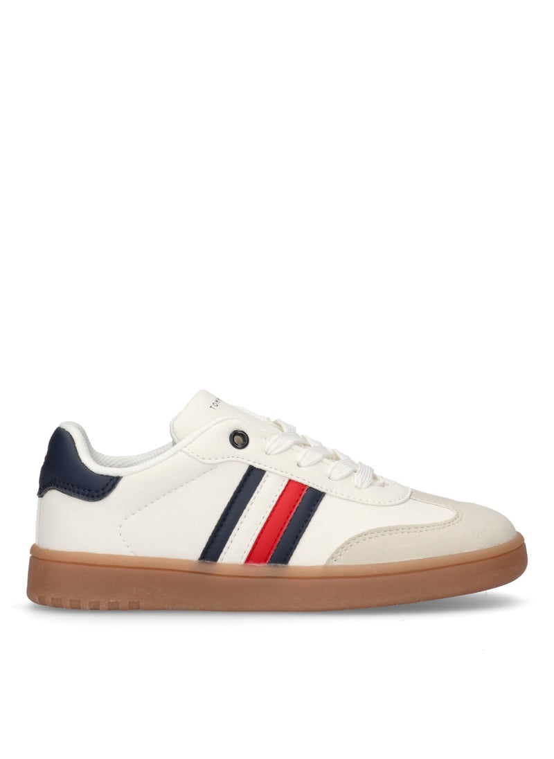 TOMMY HILFIGER - Kids Lace Up Low Top Sneakers - Image 1