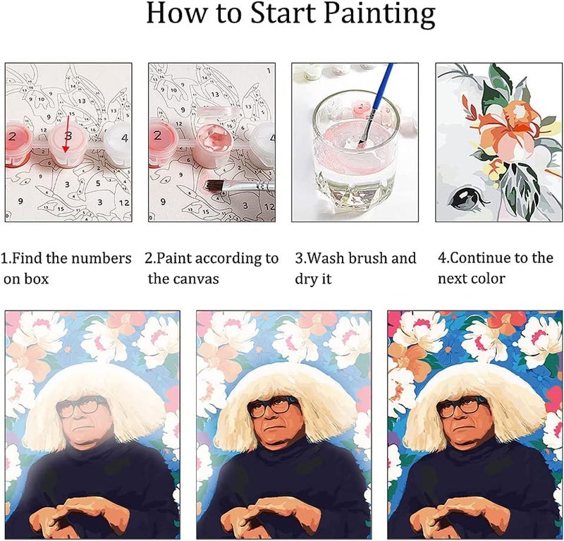 eniref Paint by Numbers for Adults Beginners, DIY Paint by Numbers for Kids Acrylic Paint Drawing Paintwork with Paintbrushes Always Sunny in Philadelphia Merch Fun Wall Decor 16X20inch - Image 3