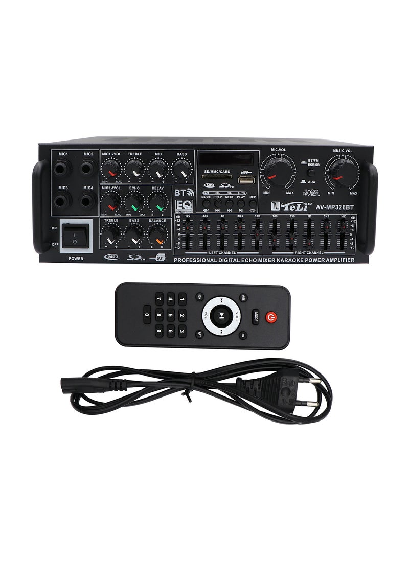 Teli Teli Professional Digital Echo Mixer Karaoke Power Amplifier, Black  - Image 2
