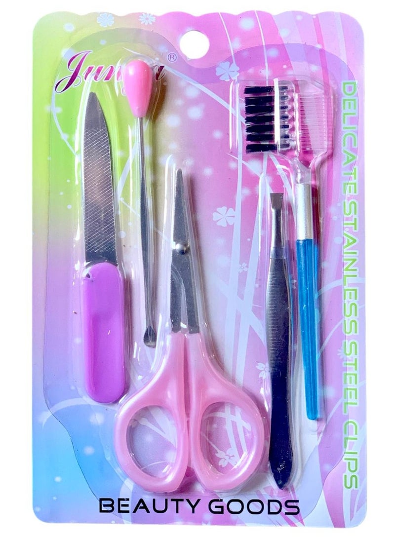 Jun Yue Brow & Nail Care Beauty Tools Multi Color - 5Pcs