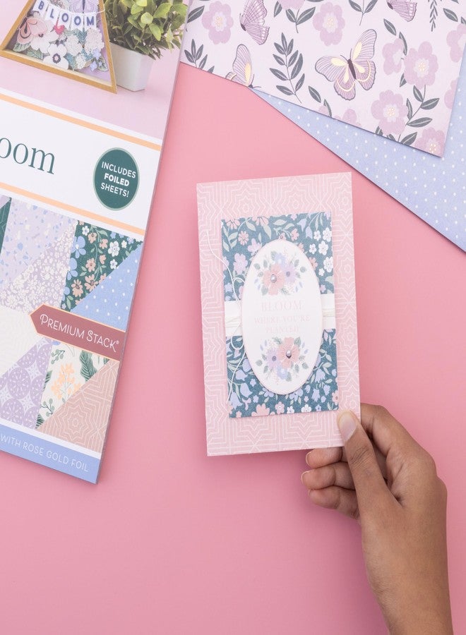 DCWV Printed Cardstock Paper 12x12, 36 Sheets of Scrapbook Paper for Crafts and Card Making, Double Sided Heavy Duty Cardstock with Foil Accents - Bella & Bloom - Image 5
