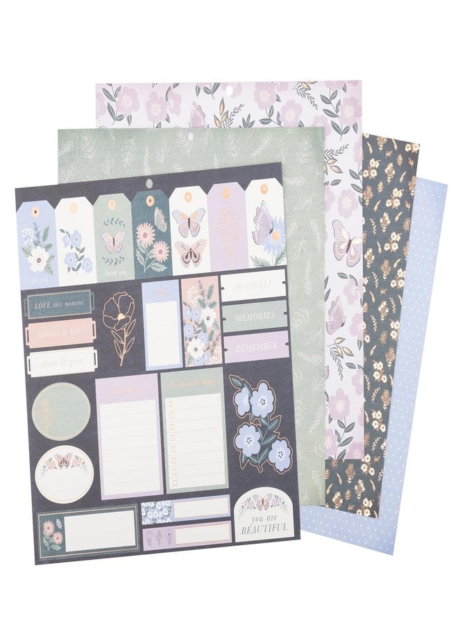DCWV Printed Cardstock Paper 12x12, 36 Sheets of Scrapbook Paper for Crafts and Card Making, Double Sided Heavy Duty Cardstock with Foil Accents - Bella & Bloom - Image 3