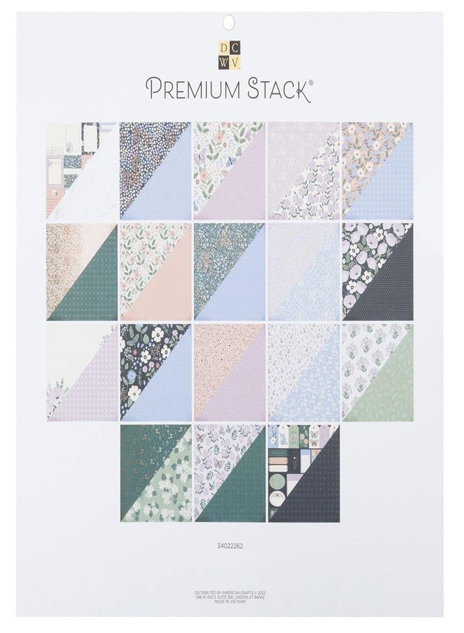 DCWV Printed Cardstock Paper 12x12, 36 Sheets of Scrapbook Paper for Crafts and Card Making, Double Sided Heavy Duty Cardstock with Foil Accents - Bella & Bloom - Image 2