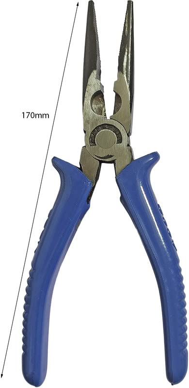 DUMDAAR Heavy duty Nose Plier wire cutter Electric Tester and Plier Red Hand Tool Kit - Image 2
