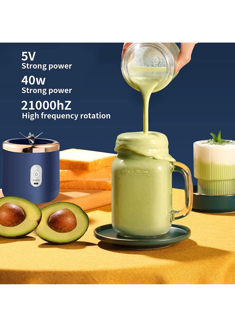 Gonice - Portable Blender, Blender Juicer Juice Cup Fruit Blender Portable Fruit Cup, USB Rechargeable Personal Size Juice Cup, Personal Blender for Smoothies and Smoothies, 400ml Travel Juice Cup - Image 1