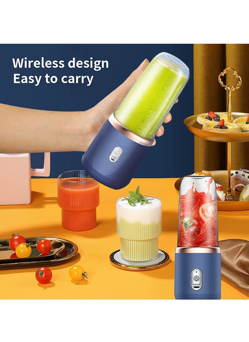 Gonice - Portable Blender, Blender Juicer Juice Cup Fruit Blender Portable Fruit Cup, USB Rechargeable Personal Size Juice Cup, Personal Blender for Smoothies and Smoothies, 400ml Travel Juice Cup - Image 1
