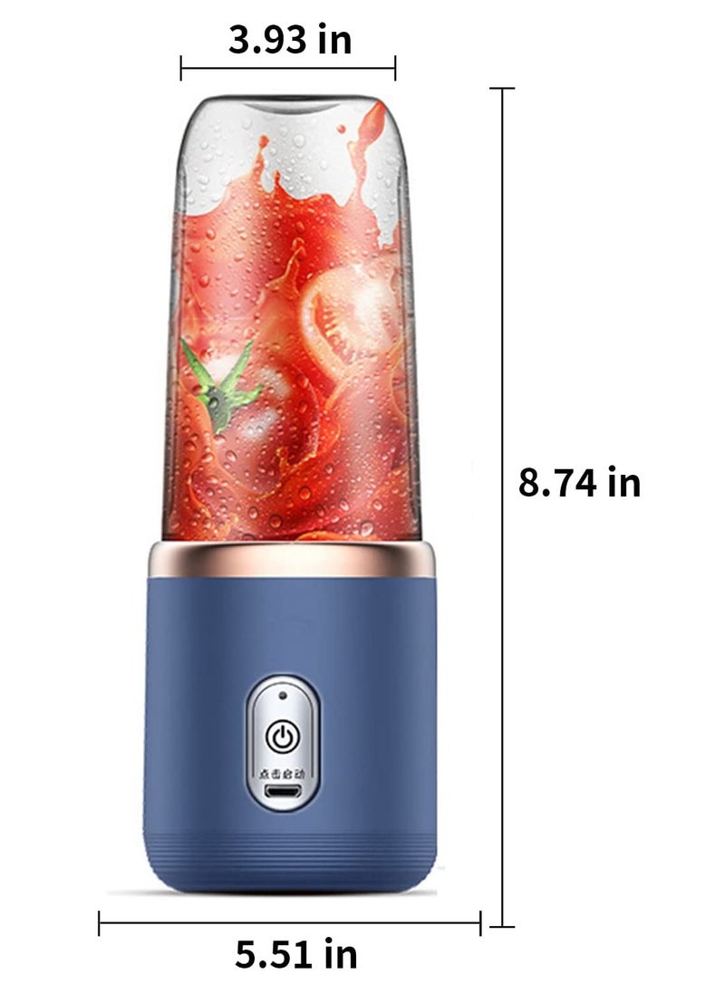 Gonice - Portable Blender, Blender Juicer Juice Cup Fruit Blender Portable Fruit Cup, USB Rechargeable Personal Size Juice Cup, Personal Blender for Smoothies and Smoothies, 400ml Travel Juice Cup - Image 1