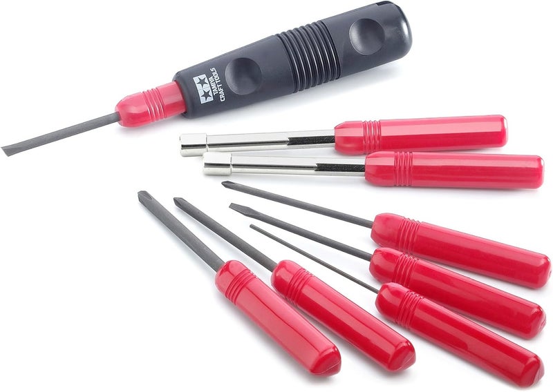 Tamiya 74023 Screwdriver Set - 8 Piece Tool Kit for Tamiya Models - Image 2
