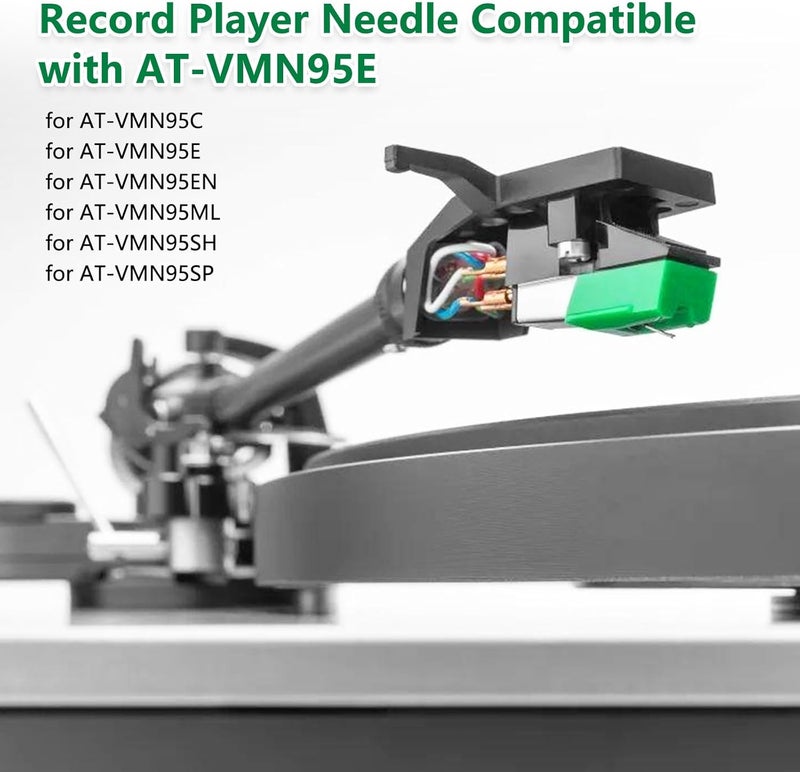 SANTUO Replacement Phono Needles Compatible With AT-VMN95E Elliptical Moving Magnet Stylus VMN95E VM95 Series Elliptical Replacement Stylus - Image 2