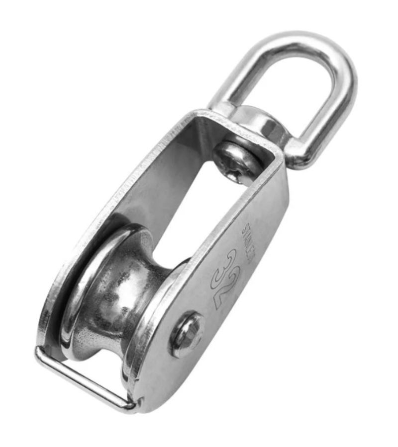 Stainless Steel Pulley Water Rust Corrosion Resistant Roller Bearing 360 Degree Rotating 1pc - Image 1