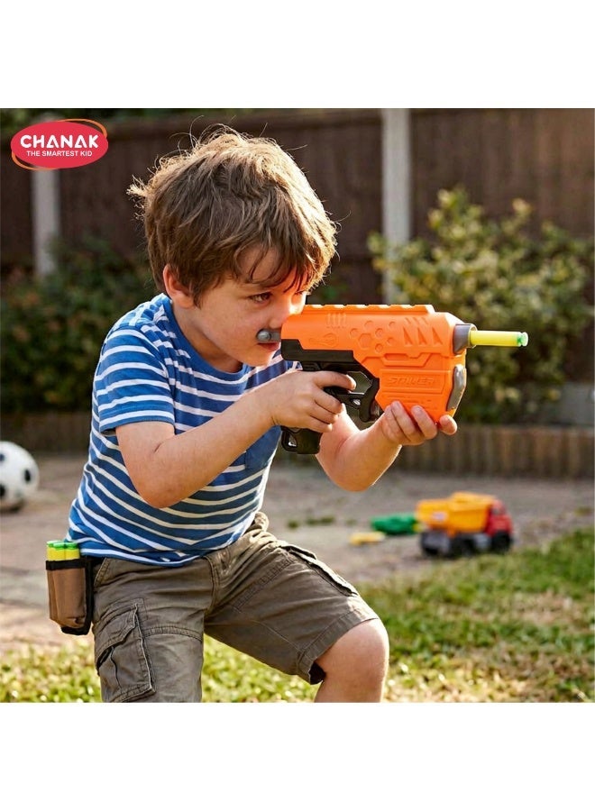 Chanak Plastic toy gun for kids, soft bullet gun with 10 soft foam bullets, best toy gun for fun target shooting & kids battle fight, range - 60 feet, suitable for kids (Color as per Availability) - Image 1