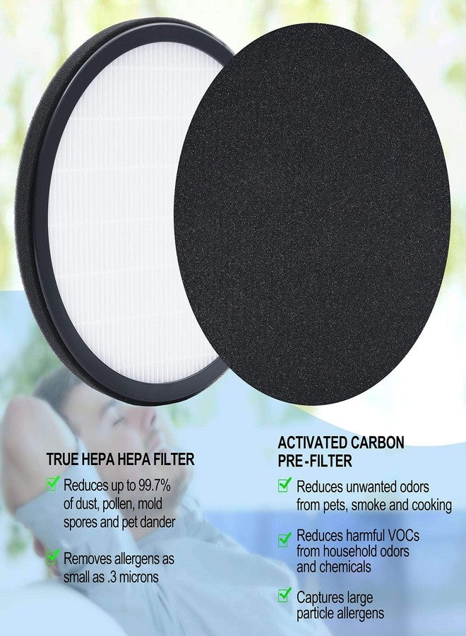 Flintar Halo Replacement Filter, Compatible with Pure Enrichment PureZone Halo Air Purifier PEAIRDSK, 2-in-1 Filter Set, 2-Pack - Image 3