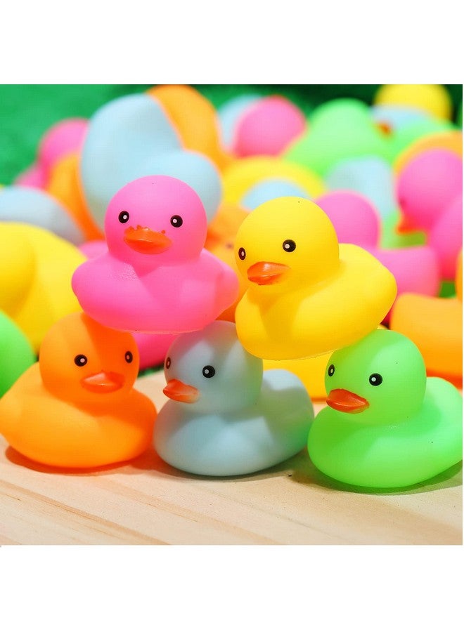 EKisemio 50 Pack Multicolor Mini Rubber Duck Bath Toy Colored Little Ducks - Image 4