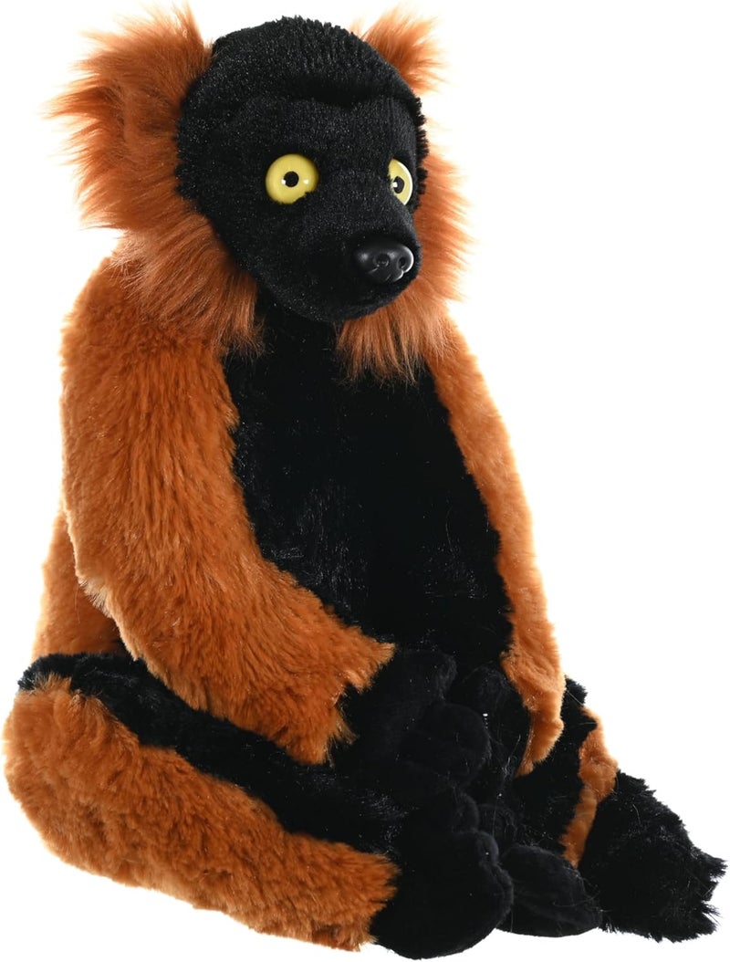 Wild Republic Cuddlekins Red Ruffed Lemur Plush Toy - 12 Inches Stuffed Animal for Kids - Image 1