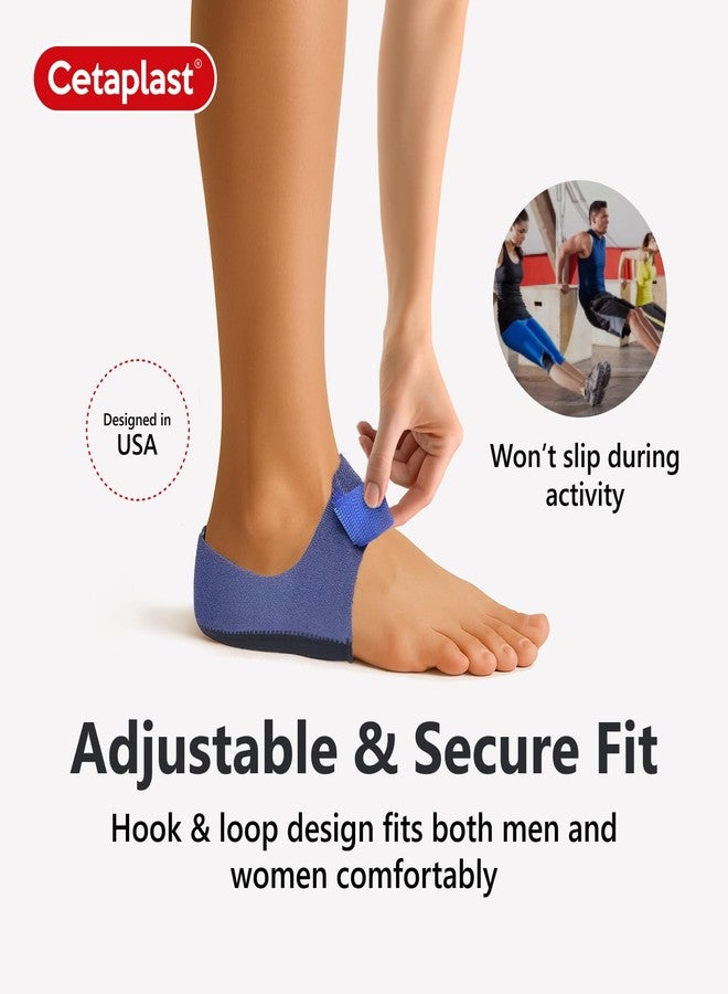 Cetaplast Plantar Fasciitis Gel Cups – 2 Pieces Shock-Absorbing Pads for Heel Spur, Achilles Tendonitis, Cracked Heels – Soft Cushion Inserts for Foot Pain Relief – Blue, Size L (41–45) - Image 5