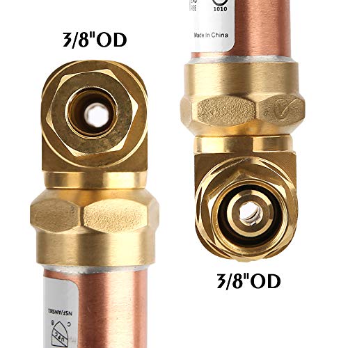 Solimeta Compression Tee Water Hammer Arrestor, 3/8" OD X 3/8" OD Female, Lead-Free Brass - Image 5