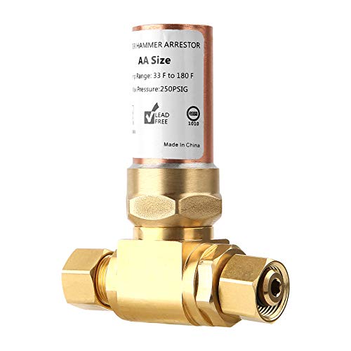 Solimeta Compression Tee Water Hammer Arrestor, 3/8" OD X 3/8" OD Female, Lead-Free Brass - Image 2