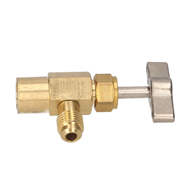 R134A Refrigerant Bottle Opener: Brass Alloy Gold Hand Operated Valve Control - Leak-Proof Safety Valve Durable Build for Extreme Conditions Automotive Air Conditioning Systems - Image 3