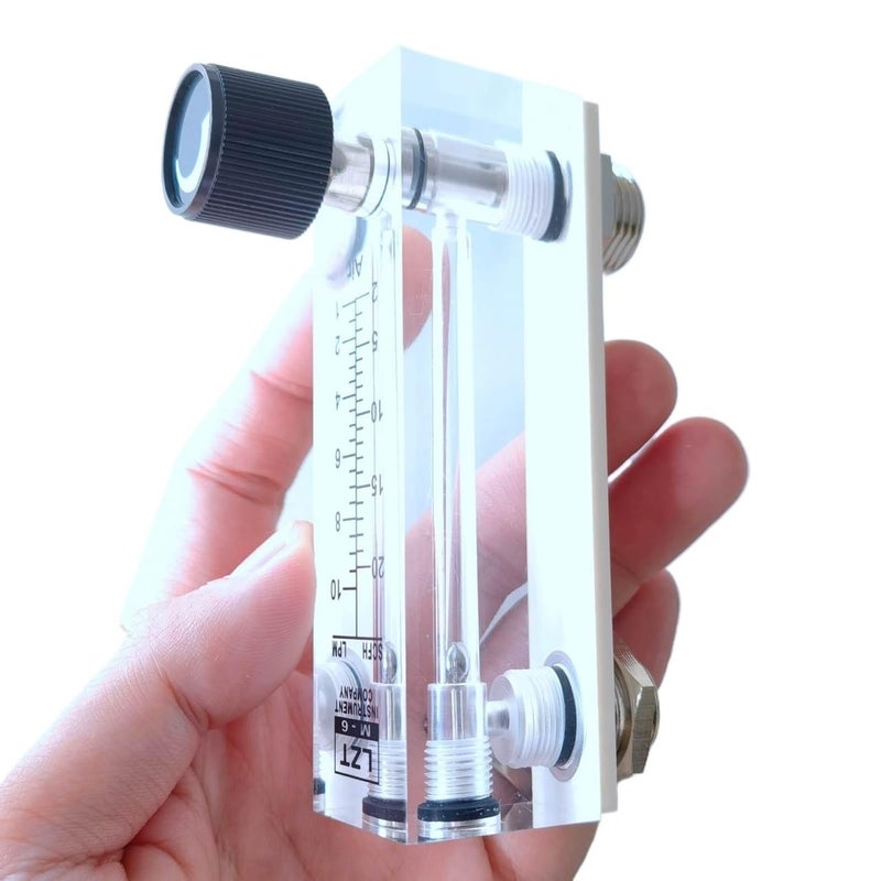 عداد تدفق الغاز LZT 6T 5-50 لتر في الدقيقة 1/4 بوصة BSPT أنثى لوحة مربعة روتاميتر - Image 2