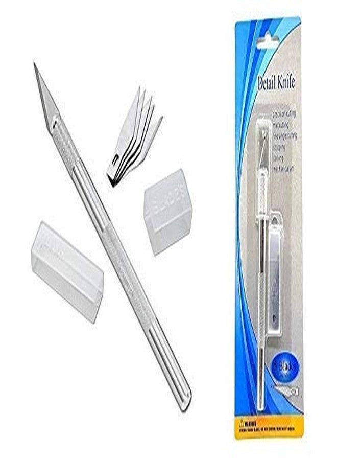 Careflection || Detail Pen Cutter with 5 Interchangeable Blades for Carving and Paper Cutting | Pack of 1 - Image 2