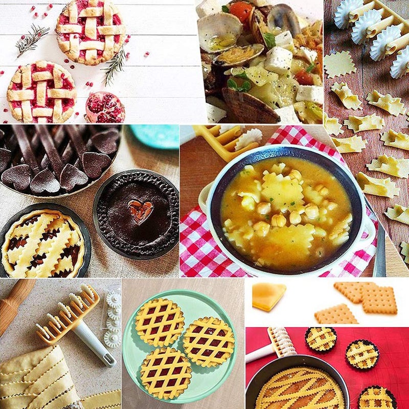 Hsomid Wheel Roller Pastry Mould Household Baking Pastry Tools Wheels Time-Saver Dough Craft Pie Pastry Dough Lattice Cutter - Image 5
