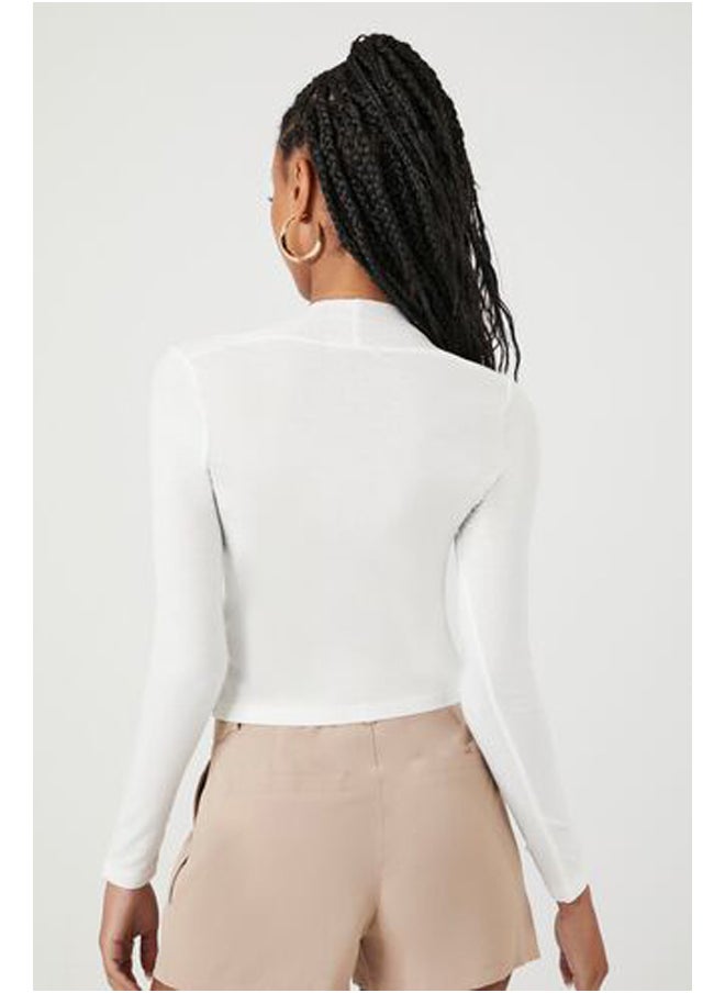 FOREVER 21 - Fitted Long-Sleeve Combo Top - Image 1