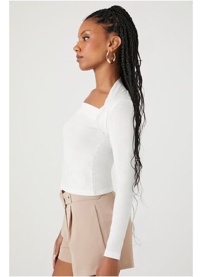 FOREVER 21 - Fitted Long-Sleeve Combo Top - Image 1