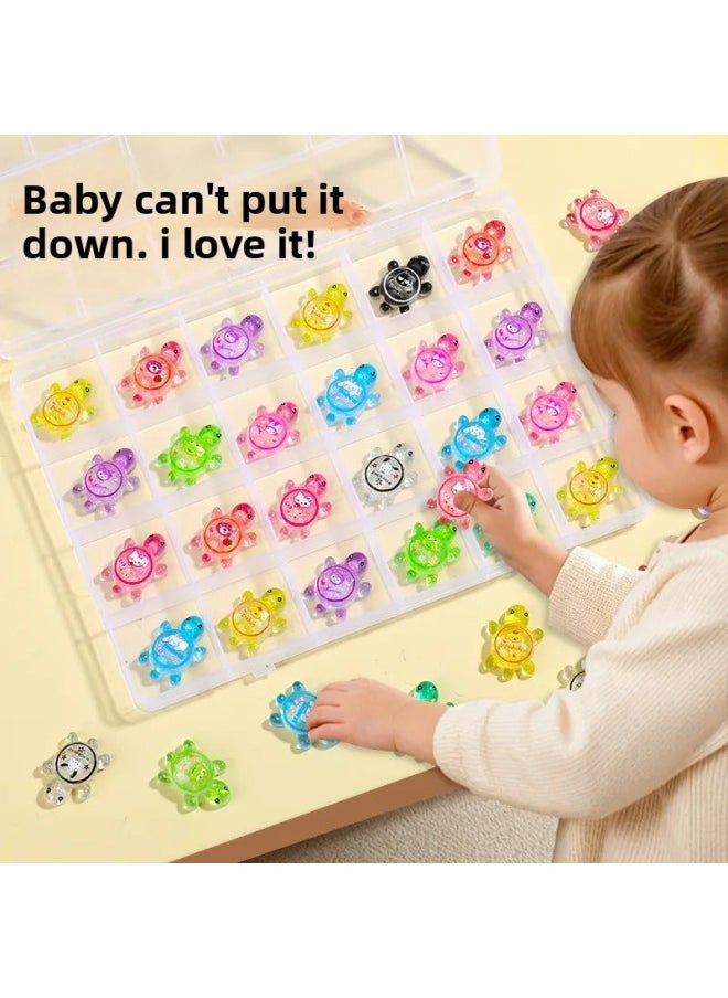 null - Shiny Little Turtle Pair Touch Luminous Color Little Turtle Toys Little Turtle Luminous Blind Bag Toys For Primary School Students-Color:Type B [17cm Candy Turtle] Blue/ice And Snow Princess - Image 1