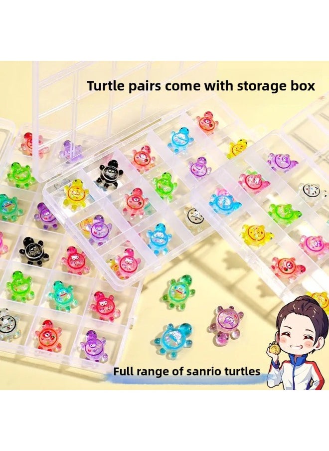 null - Shiny Little Turtle Pair Touch Luminous Color Little Turtle Toys Little Turtle Luminous Blind Bag Toys For Primary School Students-Color:Type B [17cm Candy Turtle] Blue/ice And Snow Princess - Image 1