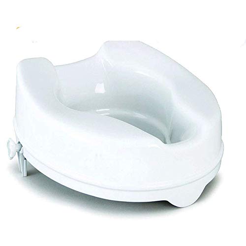 PAXMAX Commode height Raiser/Toilet Seat Elevator riser without Lid plastic, portable, lightweight extender commode seat (White, 6 Inch) - Image 1