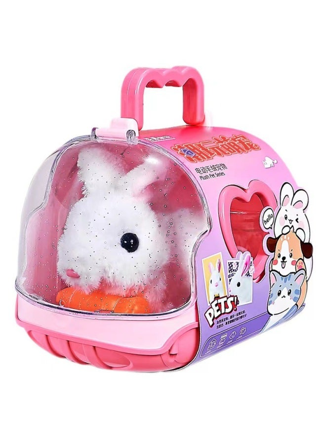 Mango Tide Play MG-001 Electric Walking Sound Plush Pet Parent-child Interaction Small Rabbit Portable Toys Wholesale-color:MG-001 Mango Trendy Pet Rabbit (random Color) - Image 2