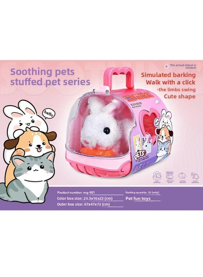 Mango Tide Play MG-001 Electric Walking Sound Plush Pet Parent-child Interaction Small Rabbit Portable Toys Wholesale-color:MG-001 Mango Trendy Pet Rabbit (random Color) - Image 3
