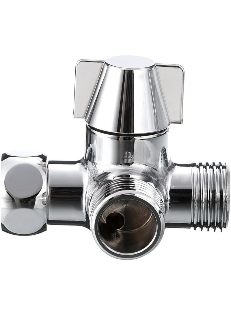Solid Brass Shower Diverter Valve,Handheld Shower and Shower Head Shower 2-Way Diverter for Handshower Universal Component, Replacement Part for Hand Held Showerhead/Fixed Spray Head - Image 5