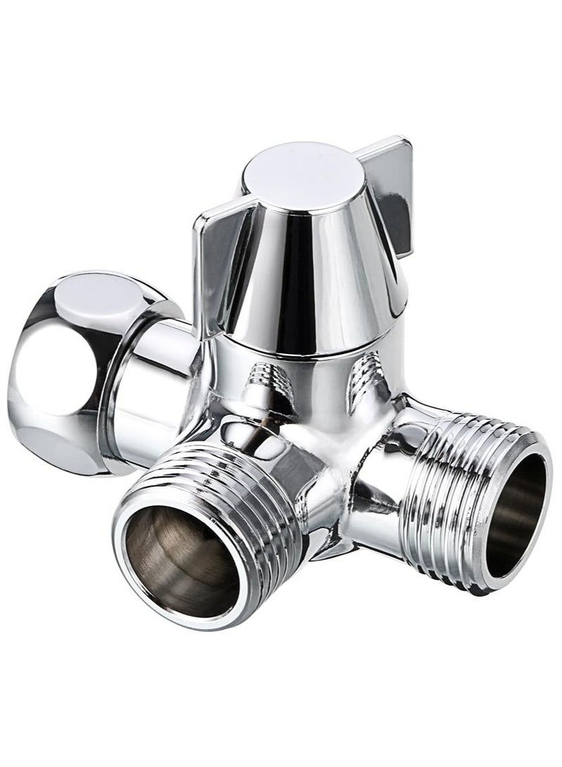 Solid Brass Shower Diverter Valve,Handheld Shower and Shower Head Shower 2-Way Diverter for Handshower Universal Component, Replacement Part for Hand Held Showerhead/Fixed Spray Head - Image 3