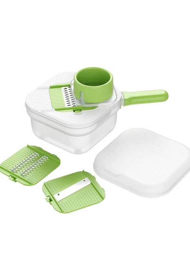 PARFAIT Multifunctional Grater and Slicer Set Green and Clear 0.8 L B853